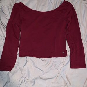 American Eagle crop lace top